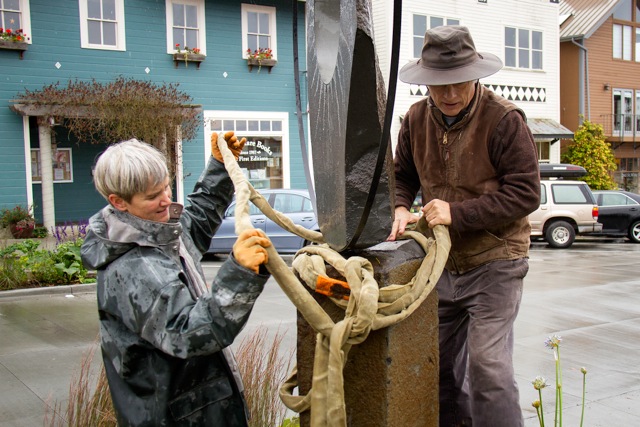 Langley celebrates the installation of sculptures…and Halloween